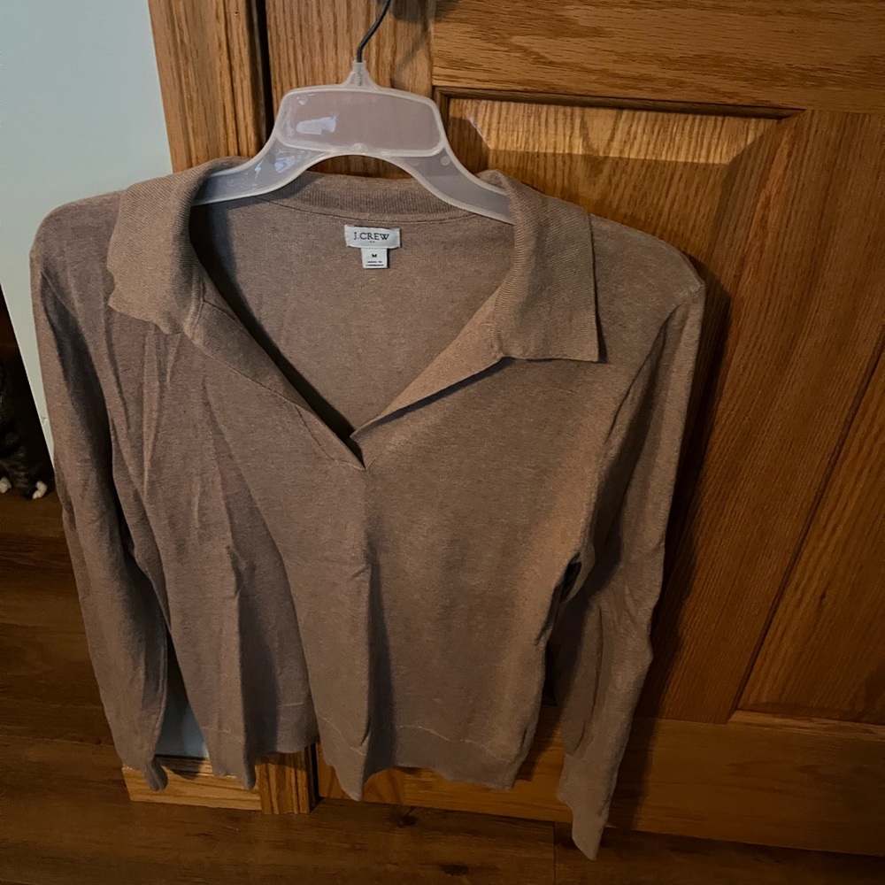 J. Crew Tan Long Sleeve Sweater nwot
